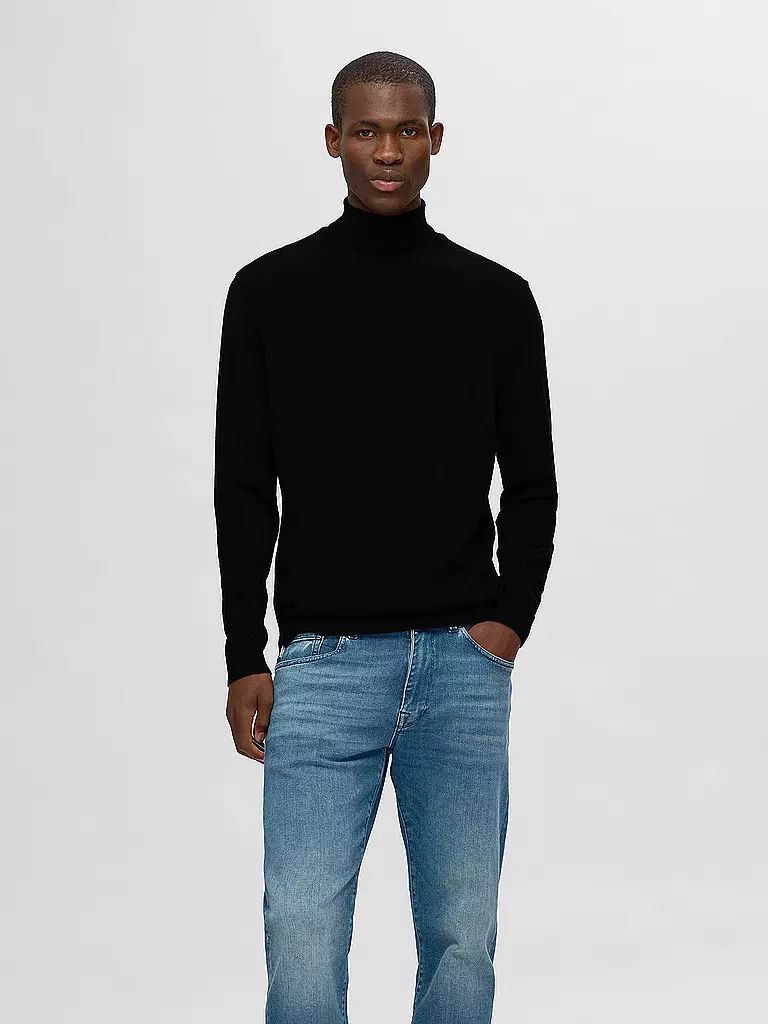 SELECTED | Rollkragenpullover SLHTRAY | Negro