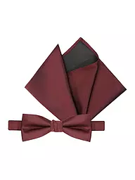 SELECTED | Set de regalo con pajarita y pañuelo de bolsillo SLHBERTEL | Rojo oscuro