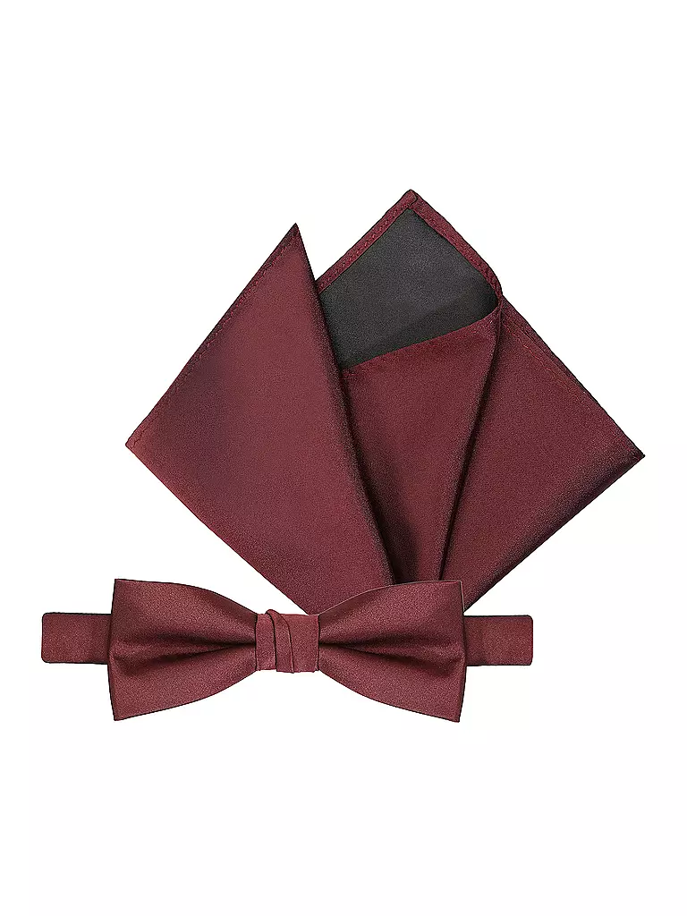 SELECTED | Set de regalo con pajarita y pañuelo de bolsillo SLHBERTEL | Rojo oscuro