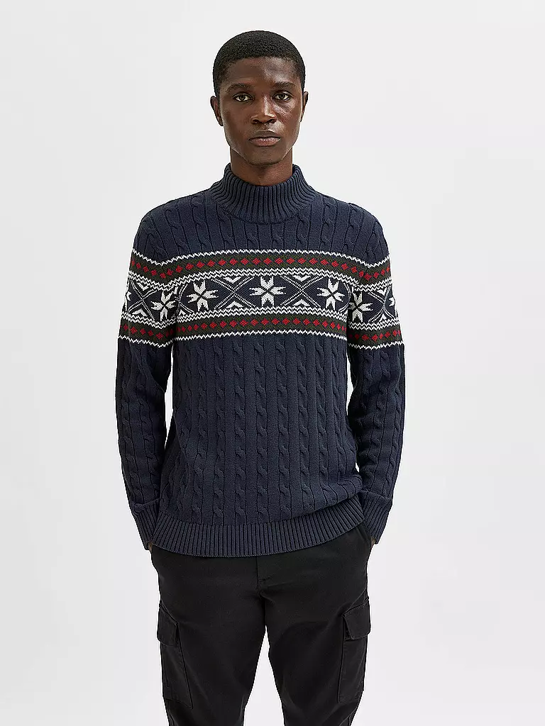 SELECTED | Stehkragenpullover SLHFLAKE  | Azul
