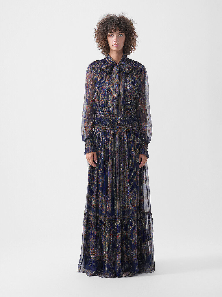 Self-portrait Vestido de noche azul oscuro