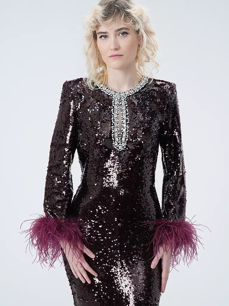 SELF-PORTRAIT | Abendkleid | Rojo oscuro