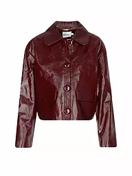 SELF-PORTRAIT | Chaqueta de cuero | Rojo oscuro