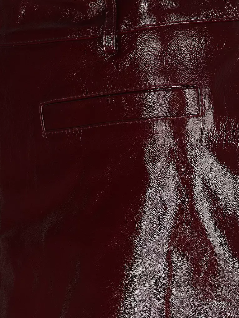 SELF-PORTRAIT | Falda de cuero | Rojo oscuro