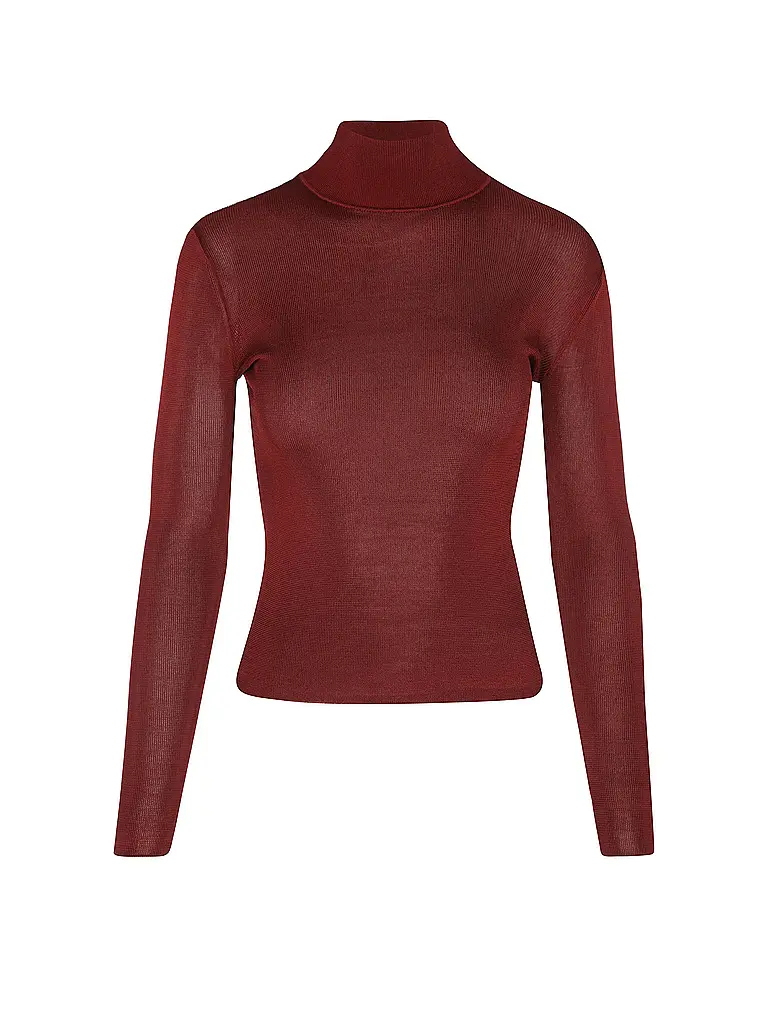 SELF-PORTRAIT | Jersey de cuello alto | Rojo oscuro