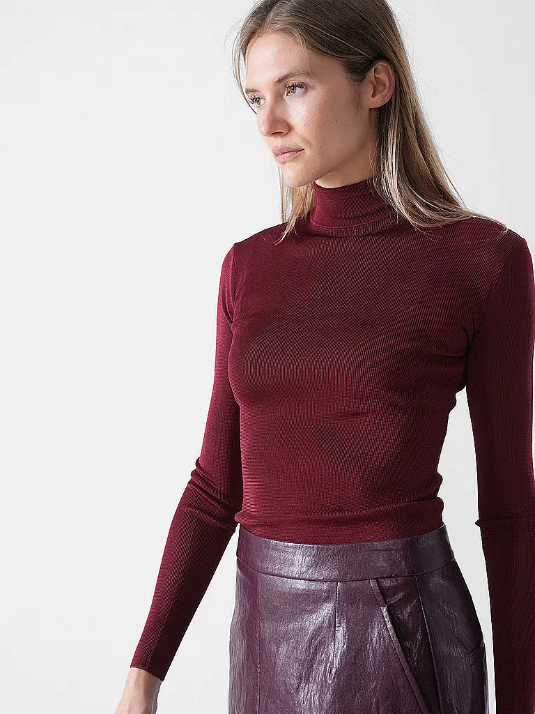 SELF-PORTRAIT | Jersey de cuello alto | Rojo oscuro