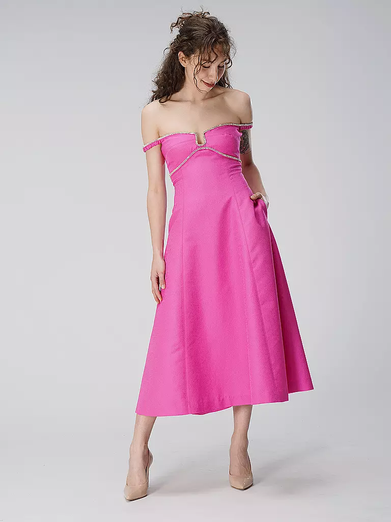 SELF-PORTRAIT | Midikleid | Fucsia