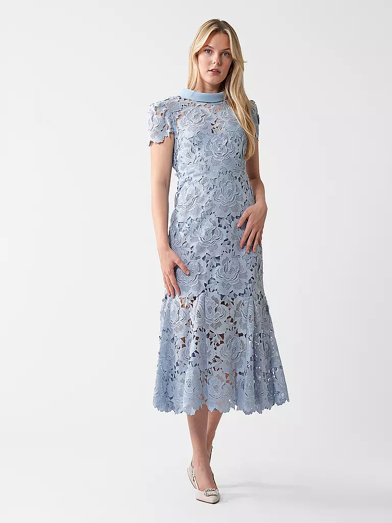 SELF-PORTRAIT | Midikleid | Azul claro