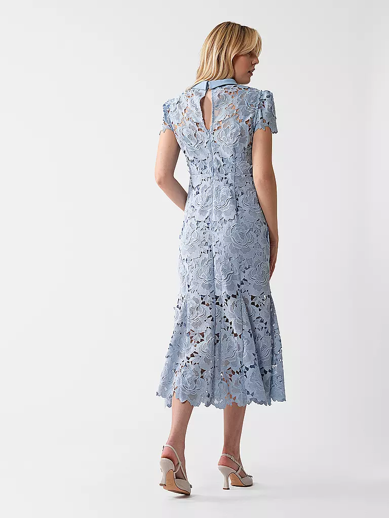 SELF-PORTRAIT | Midikleid | Azul claro
