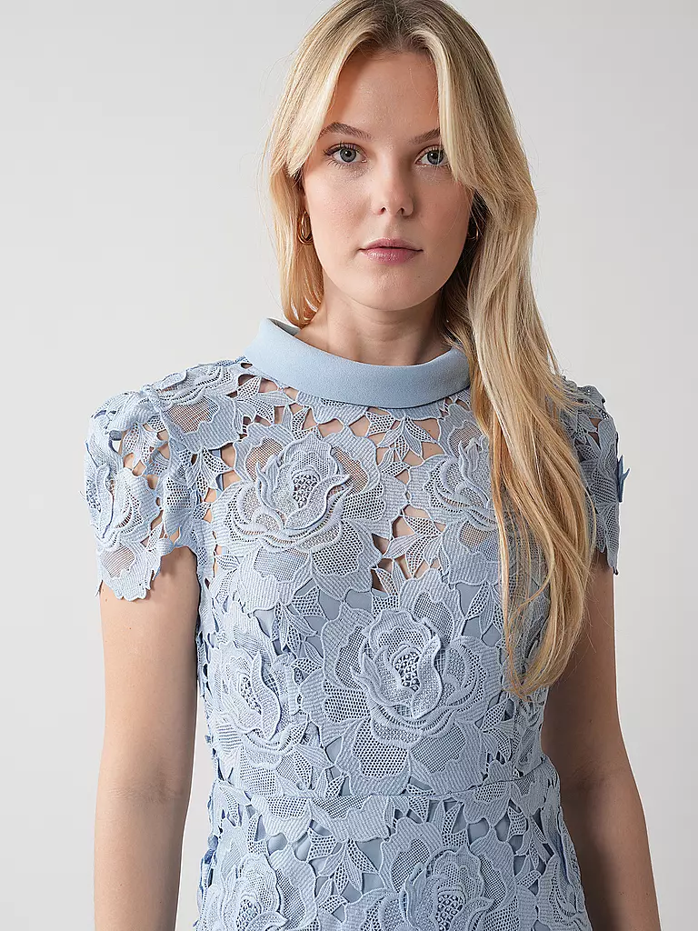 SELF-PORTRAIT | Midikleid | Azul claro