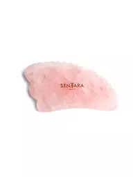 SENTARA | Piedra de masaje - Cuerno Gua Sha con diente Cuarzo Rosa | Rosa