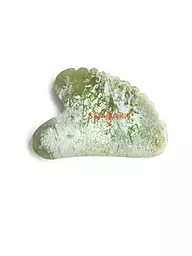 SENTARA | Piedra de masaje - Gua Sha Corazón con dientes Jade Verde | Verde claro