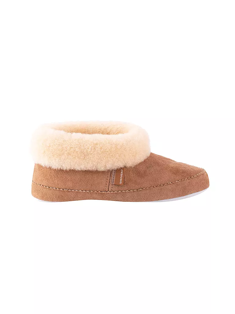 SHEPHERD OF SWEDEN | Zapatillas - Pantuflas de piel de oveja Emmy | Camel