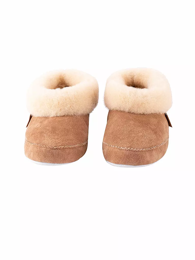 SHEPHERD OF SWEDEN | Zapatillas - Pantuflas de piel de oveja Emmy | Camel