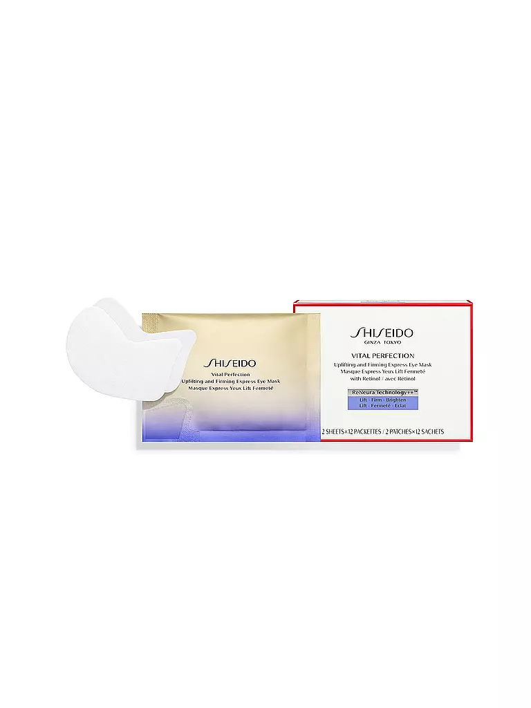 SHISEIDO | Mascarilla para ojos - Vital Perfection Uplifting and Firming Express Eye Mask 12 unidades | 