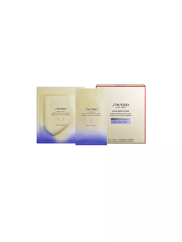 SHISEIDO | Vital Perfection Liftdefine Radiance Mascarilla Facial 6 Unidades | 