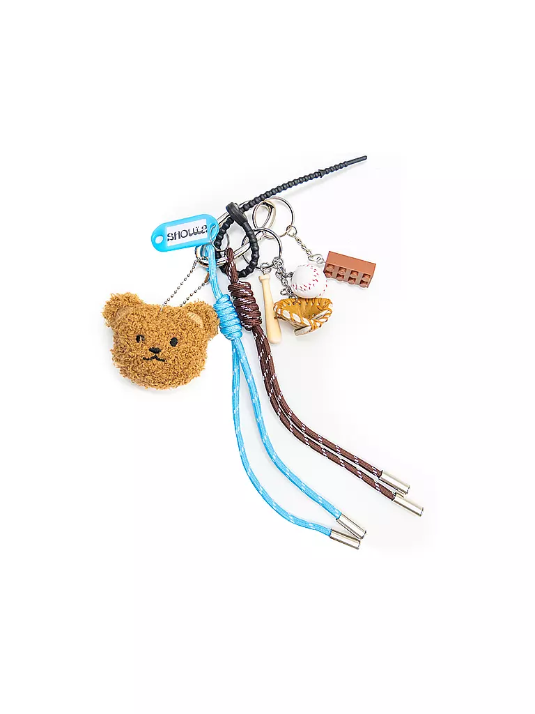 SHOUIA | Taschenanhänger #23 TEDDY BLUE | Marrón