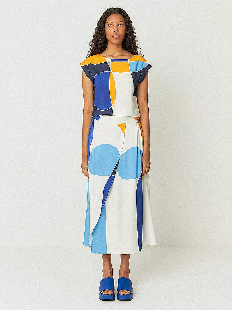 SKFK | Midi falda ARELI | Blanco