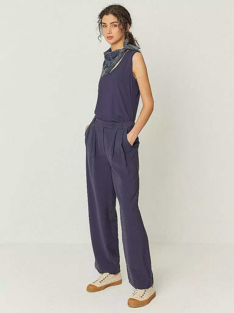 SKFK | Pantalones de vestir HAIDE | Azul oscuro