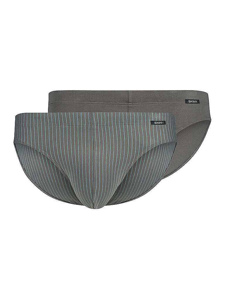 Slip Paquete de 2 COTTON ADVANTAGE gunmetal stripes selection gris S