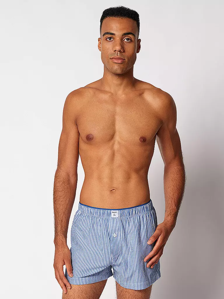 SKINY | Boxershorts de micro rayas azules | Azul