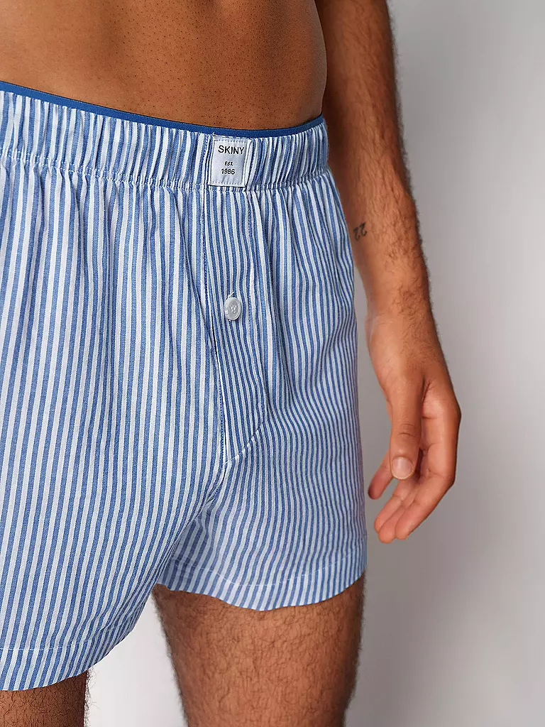 SKINY | Boxershorts de micro rayas azules | 