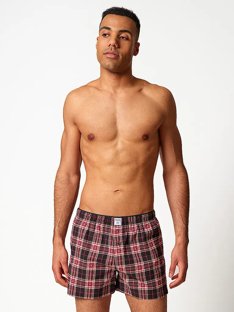SKINY | Boxershorts xmas blackcheck | Negro