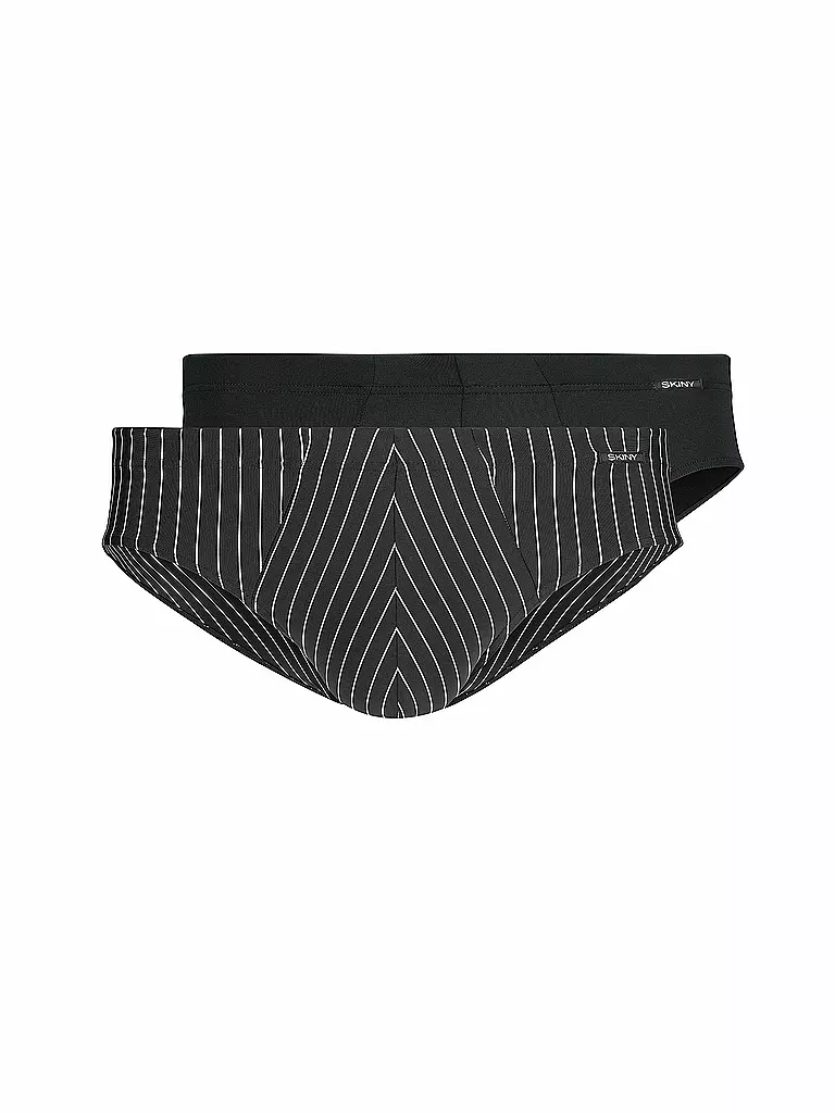 SKINY | Brasil-Slip Paquete de 2 "Power Line" (Blackstripe Selection) | Negro