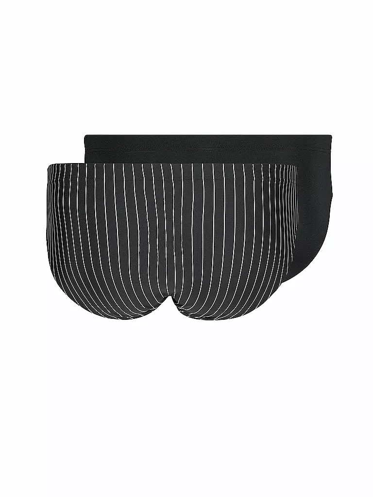 SKINY | Brasil-Slip Paquete de 2 "Power Line" (Blackstripe Selection) | Negro