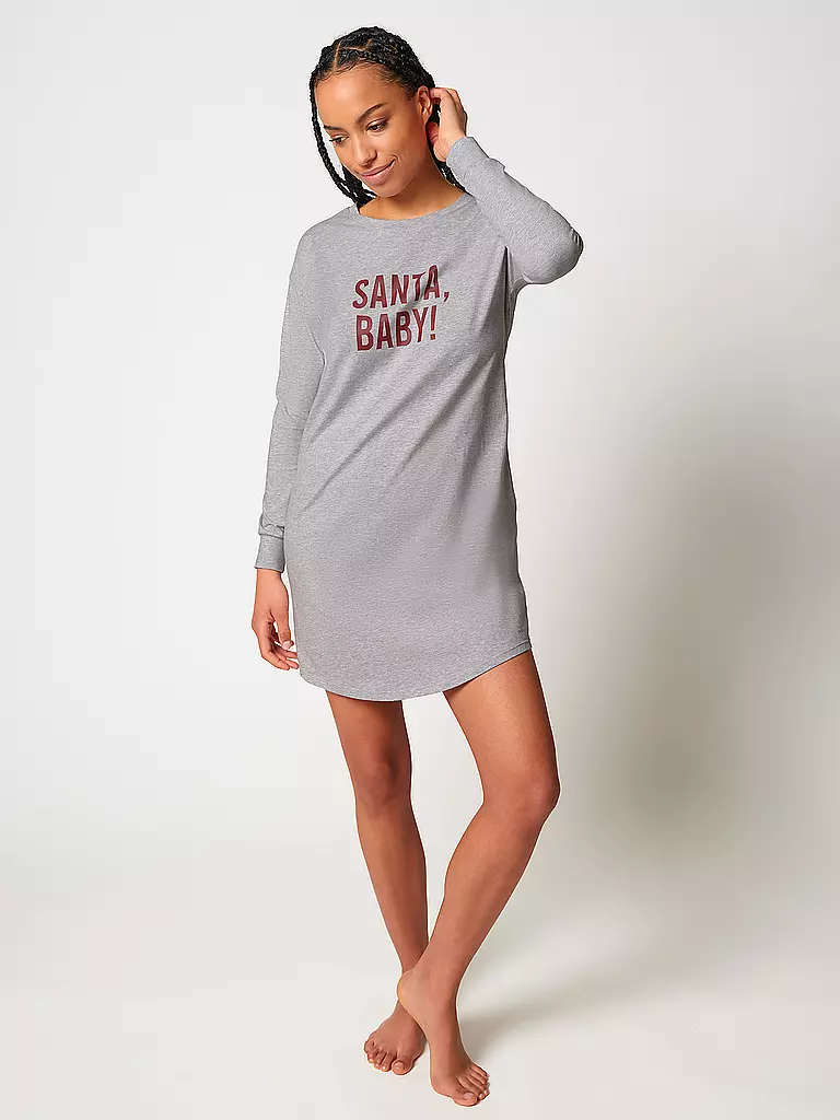 SKINY | Camisón - Camiseta de dormir gris jaspeado | Gris claro
