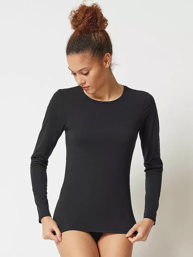 SKINY | Camiseta de manga larga COTTON ESSENTIALS | Negro
