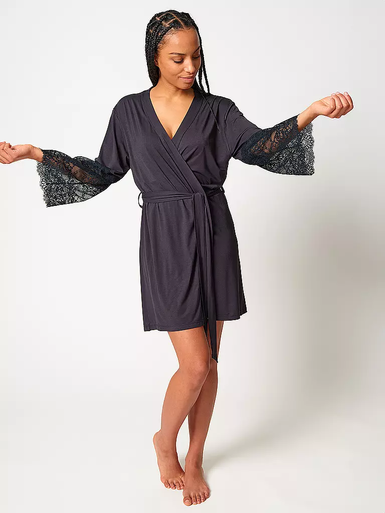 SKINY | Morgenmantel - Kimono NIGHT IN SKINY | Negro