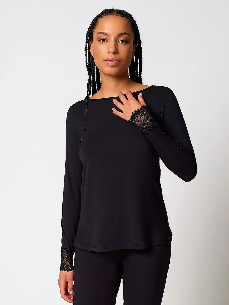SKINY | Pyjamashirt NIGHT IN SKINY negro | Negro