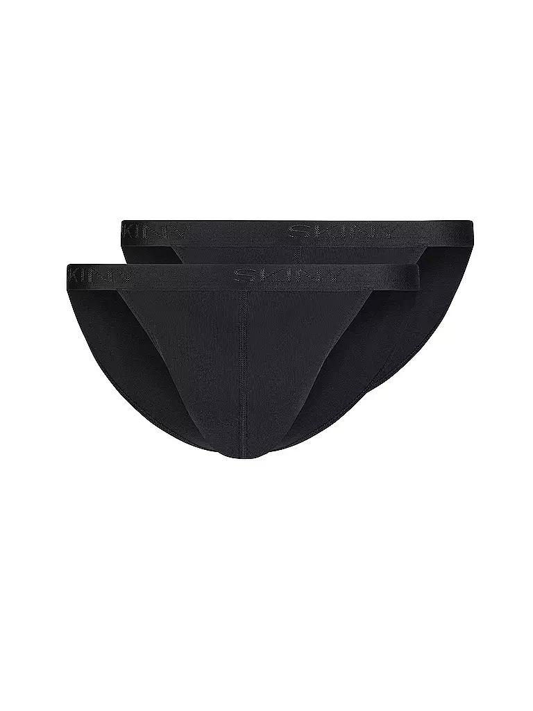 SKINY | Slip - Tanga Paquete de 2 negro | Negro
