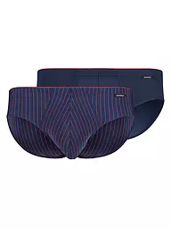 SKINY | Brasil-Slip Paquete de 2 "Power Line" (Blackstripe Selection) | Azul oscuro
