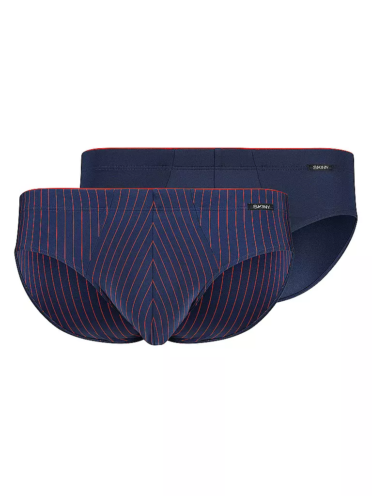 SKINY | Slip 2er Pkg. navyred stripes selection | Azul oscuro