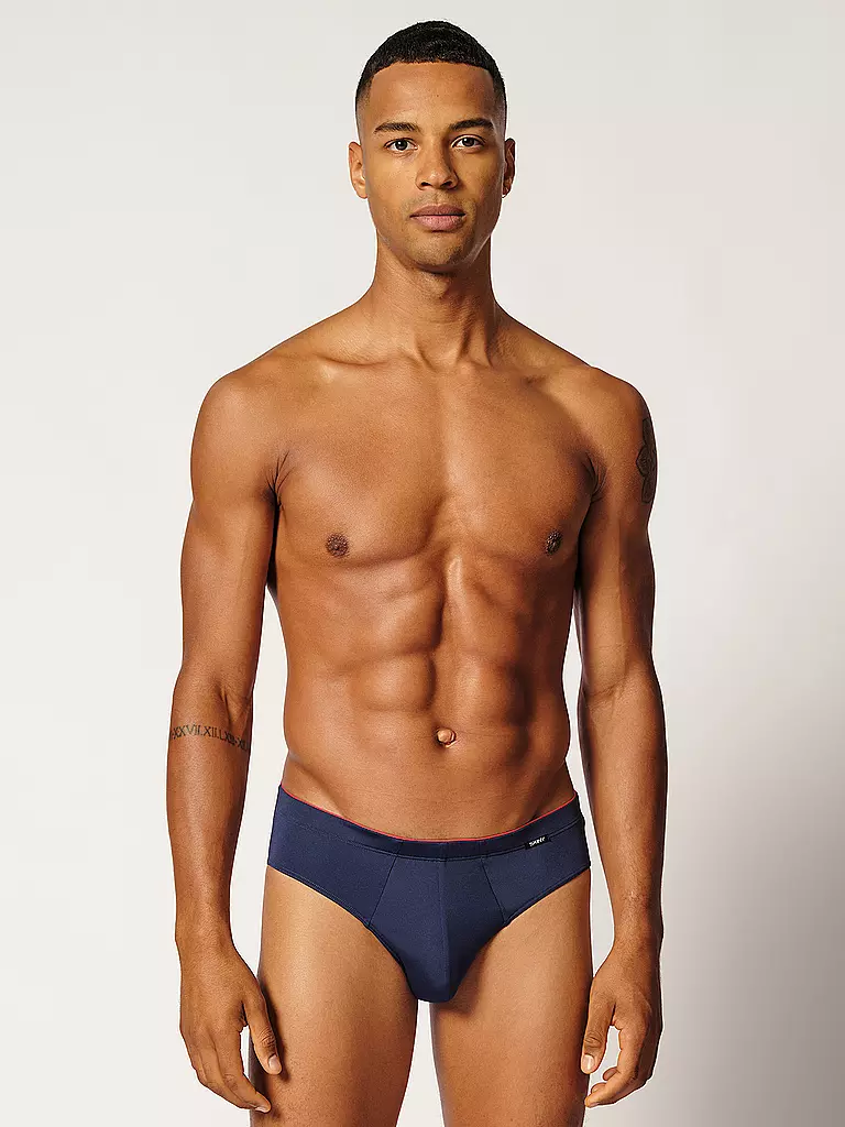 SKINY | Slip 2er Pkg. navyred stripes selection | Azul oscuro
