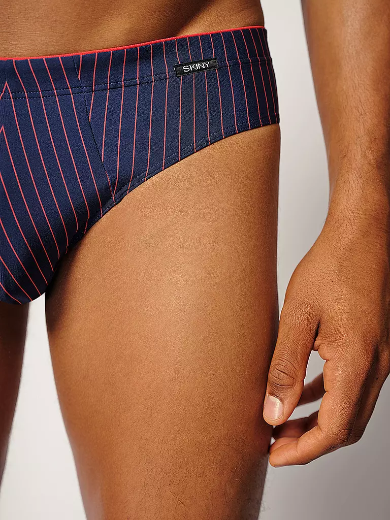 SKINY | Slip 2er Pkg. navyred stripes selection | Azul oscuro