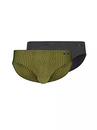 SKINY | Brasil-Slip Paquete de 2 "Power Line" (Blackstripe Selection) | Verde