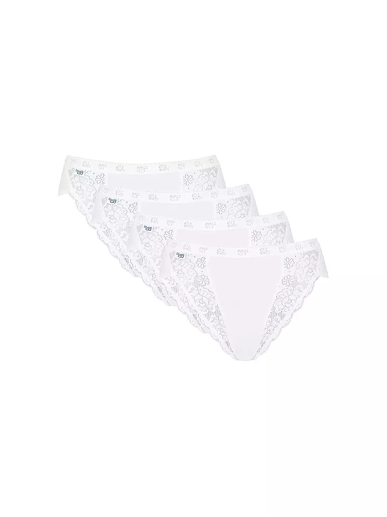 SLOGGI | Braga "Thai Chic" pack de 4 (Blanco) | Blanco