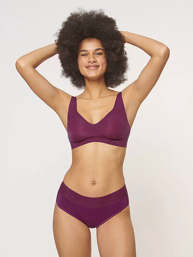 SLOGGI | Braga menstrual hipster, paquete de 2, color vino | 
