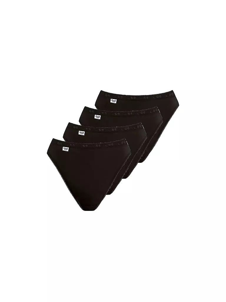SLOGGI | Braga paquete de 4 "Basic" (Negro) | Negro