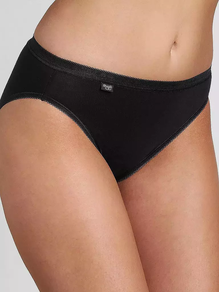 SLOGGI | Braga paquete de 4 "Basic" (Negro) | Negro