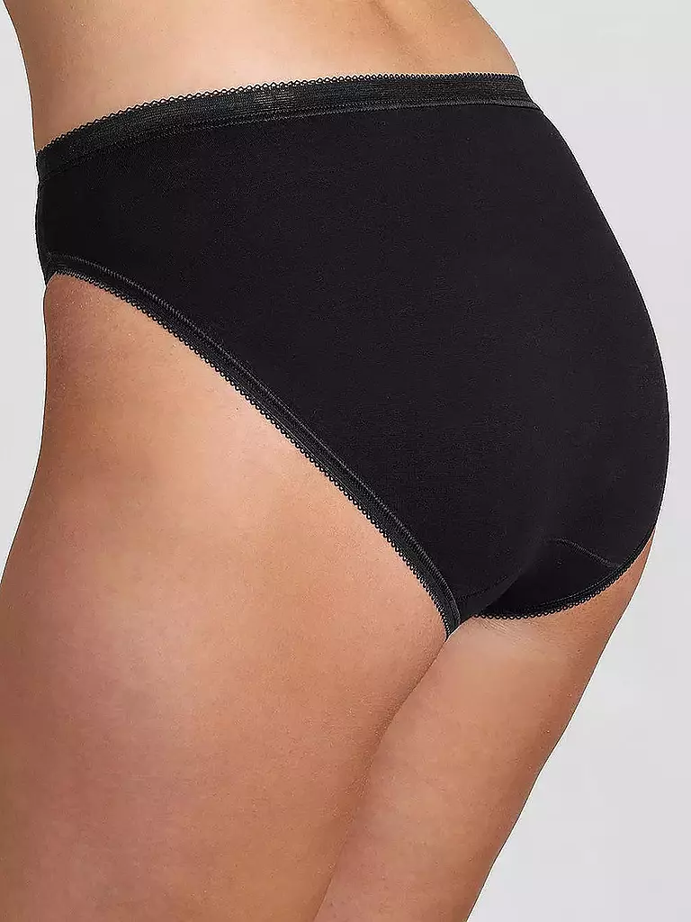 SLOGGI | Braga paquete de 4 "Basic" (Negro) | 