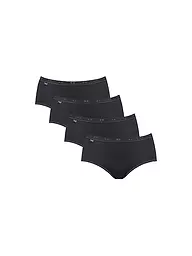 SLOGGI | Midislip Basic Paquete de 4 blanco | Negro