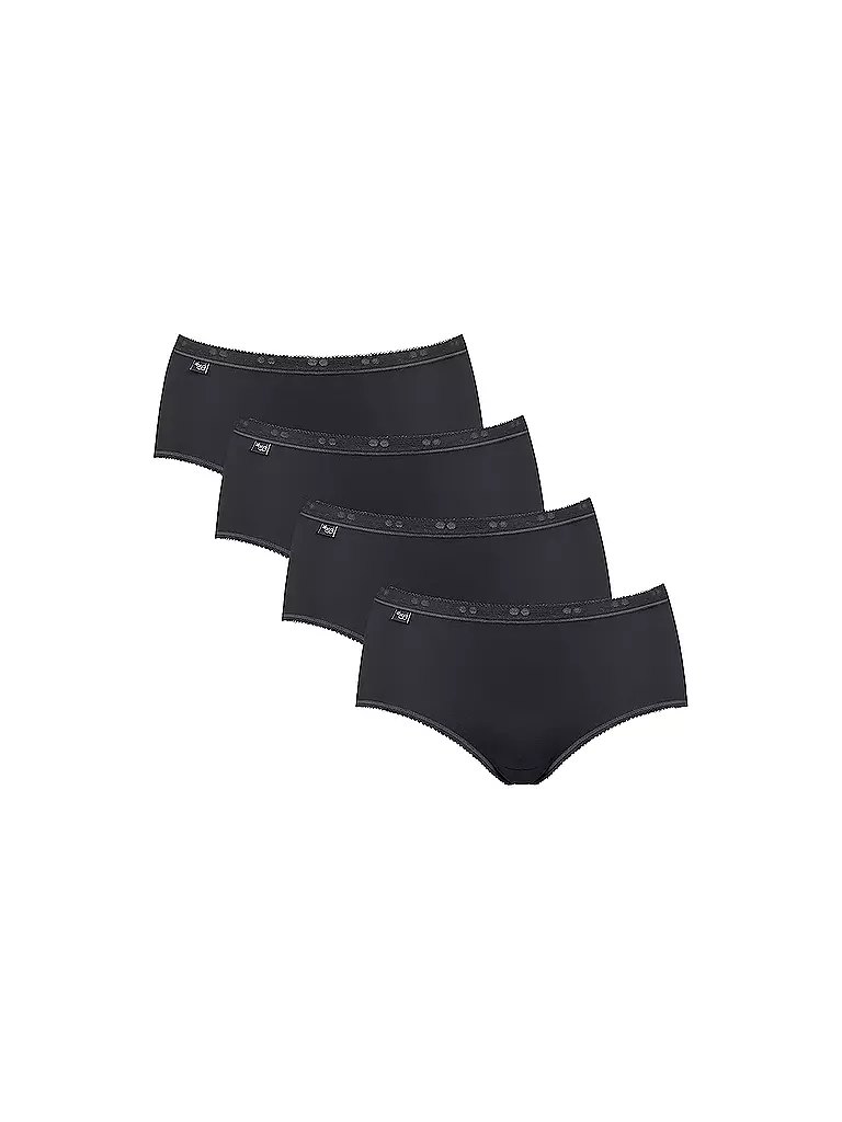 SLOGGI | Midi-Slip "Basic" pack de 4 (Negro) | Negro