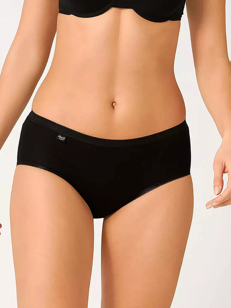 SLOGGI | Midi-Slip "Basic" pack de 4 (Negro) | 