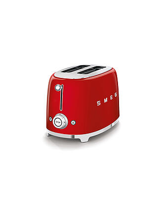SMEG | Tostadora de 2 ranuras, estilo retro años 50, roja TSF01RDEU