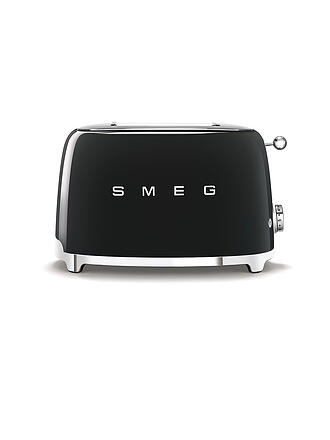 SMEG | Tostadora de 2 ranuras, estilo retro años 50, negra TSF01BLEU