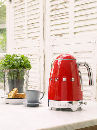 SMEG | Hervidor de agua con control de temperatura variable Estilo años 50 1,7l Rojo